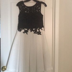 Black and white party dress.